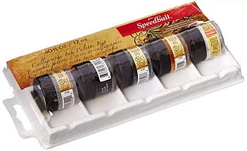Set de 5 tintas de caligrafía y paleta Speedball 12ml
