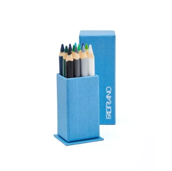 Caja de escritorio 12 lápices acuarelables colores fríos Fabriano