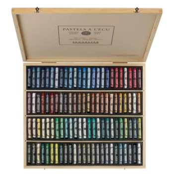 Wooden box 100 pastels À L'écu landscape Sennelier