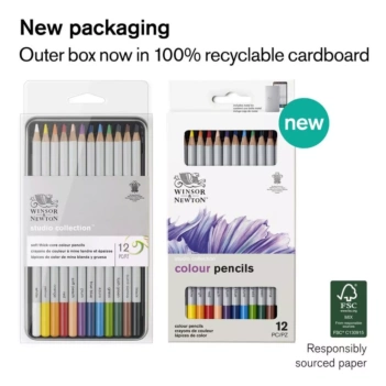 Winsor & Newton Studio Collection Metal Box 12 Coloured Pencils  