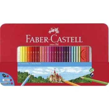 Faber Castell Metallbox 60 sortierte Farben 