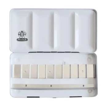 Caja metálica vacía para 6 medios godets Schmincke