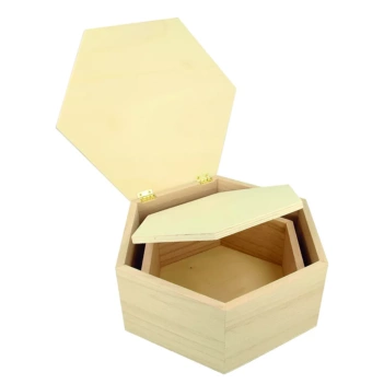 Set de 2 cajas hexagonales