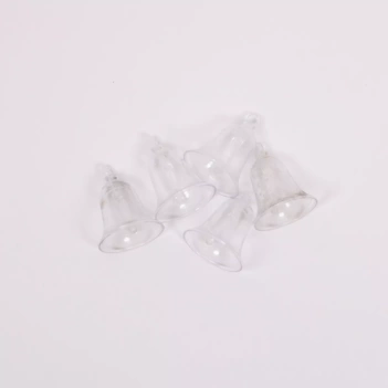 SUPER OFERTA **40%** Set 5 Campanillas Transparentes Plástico