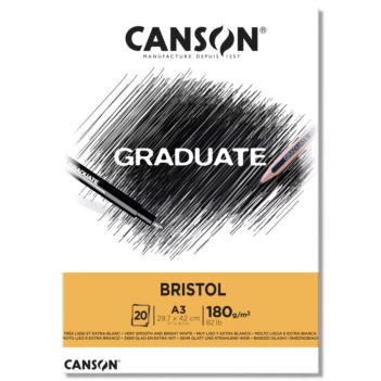 Bloc Bristol Graduate Encolado 1 Lado Extra Liso Canson 180g/m²