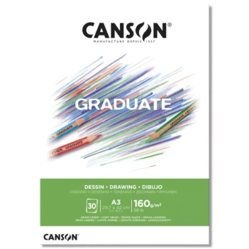 Bloc Dibujo Graduate Encolado 1 Lado Grano Fino Canson 160g/m²