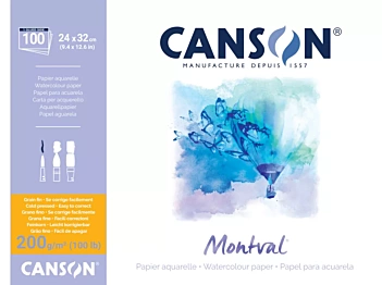 Montval Satijnkorrel Spiraal aquarelblok Canson 270 g/m²