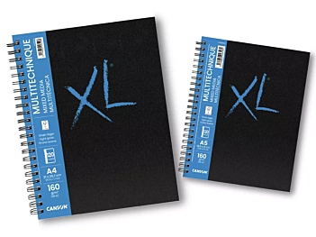 Cuaderno XL Mix Media Espiral Tapa Dura Grano Fino Canson 160g/m²