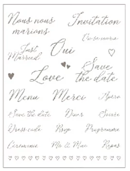 Set de Sellos Transparentes Mariage On se Marie Artemio