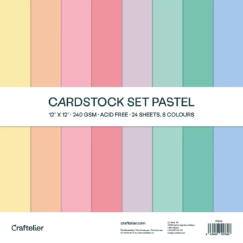Cardstock Set Pastel Mi Tienda de Arte 30x30cm