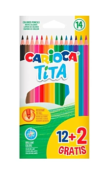 Set de 12+2 lápices de colores Tita Carioca