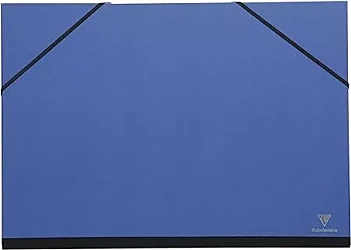Carpeta de dibujo con cierre elástico turquesa 37x52cm Clairefontaine