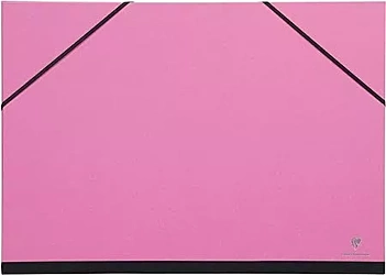 Carpeta de dibujo con cierre elástico fucsia 26x33cm Clairefontaine