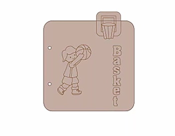 SUPER OFERTA **40%** Silueta de cartón álbum Baloncesto Dayka 18x18cm
