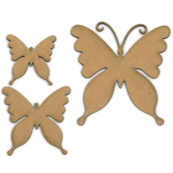 Chipboard Trio maripositas jardín Dayka