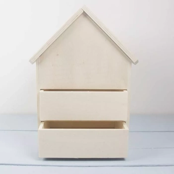 Caja casa con 2 cajones