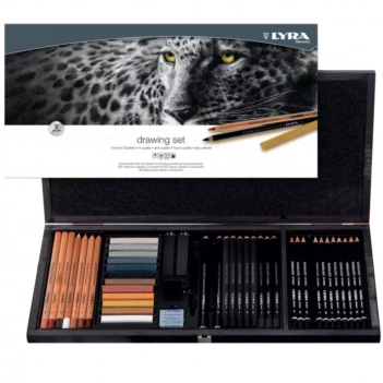 Caja Madera de Dibujo 47 Piezas Lyra