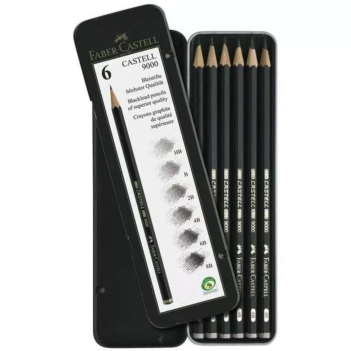 Caja metálica 6 lápices Faber Castell
