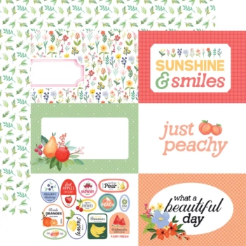 Papel Sweet Day Strawberries Fruit Stand Carta Bella 30x30cm