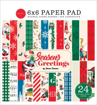 SUPER DEAL **30%** Carta Bella Paper Pad Season's Greetings Letter Bella 15x15cm