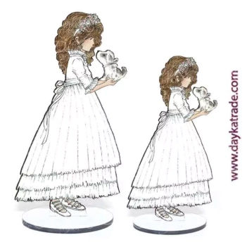 Dayka Trade Silhouette DM Girl Communion with Base Blessings 