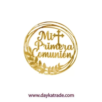 Dayka Trade Die-Cut Gold Circle My First Communion 