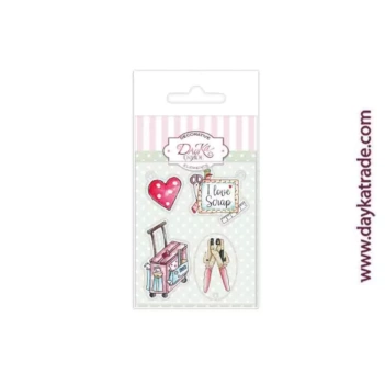 Charms de metacrilato Scrap Que me quiten lo bailao Dayka