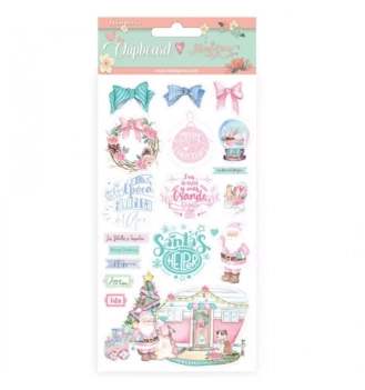 Chipboard Stickers Christmas Rose Johanna Rivero Stamperia

