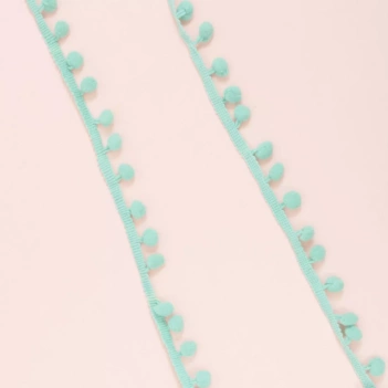 Craftelier Turquoise Pompom Ribbon 12mm