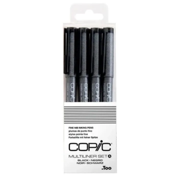Set 4 rotuladores calibrados negros surtidos Multiliner Copic