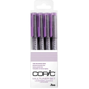 Set 4 rotuladores calibrados lavanda surtidos Multiliner Copic
