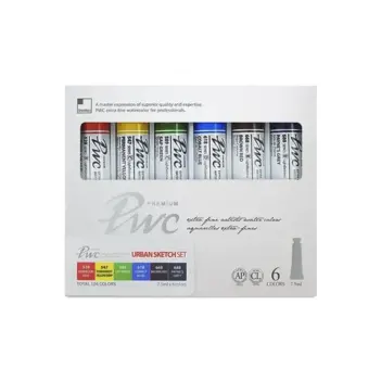 Set 6 tubos acuarela premium Urban Sketch ShinHan 7,5ml
