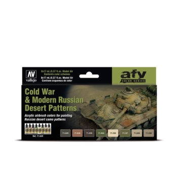Set 8 pinturas para modelismo Cold War & Modern Russian Desert Patterns Vallejo 17ml
