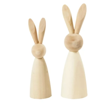 Creativ Company Set 2 Wooden Rabbits 