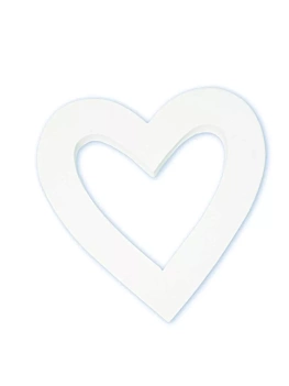 Corazón de cartón endurecido blanco