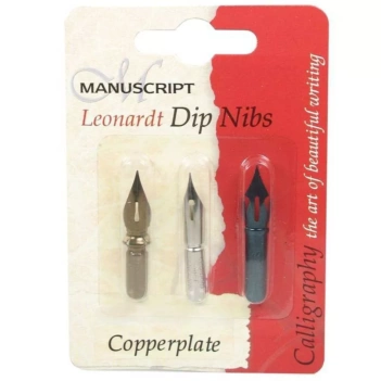 Set de 3 plumillas de caligraf?a Copperplate Manuscript