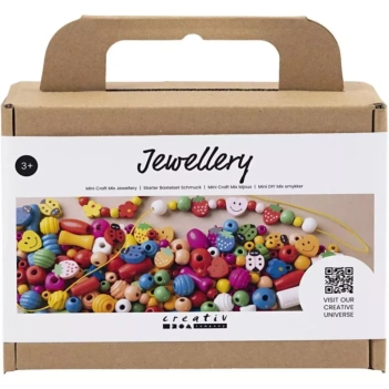Creativ Company Mini Beads Kit Wooden Jewelry 