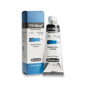 Acrílico profesional Sapphire blue metallic Special Shade Primacryl Schmincke 35ml