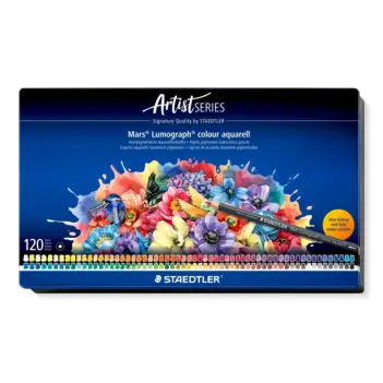 Caja metálica 120 lápices de colores acuarelables Artist Lumograph Staedtler