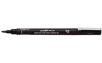 Rotulador Calibrado Biselado Pin Negro Uni-Ball 2mm
