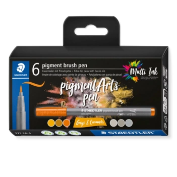 Set 6 Rotuladores pincel azules y violetas Multi Ink Staedtler