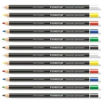 Permanent pencils Glasochrom Lumocolor Staedtler