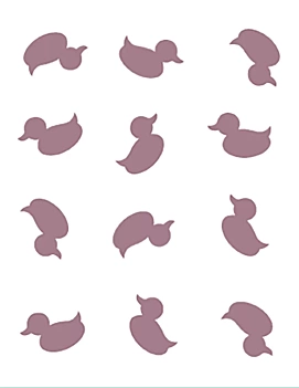 Plantilla de Stencil D-109 patos 15x21cm Dayka
