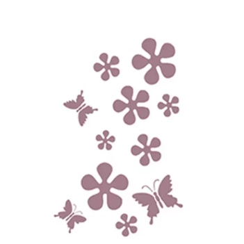 Dayka Trade Butterflies and Flowers Stencil 15x21cm D-114