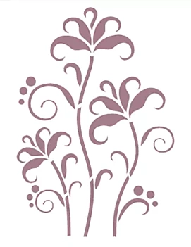 Dayka Trade Stencil D-123 Floral15x21cm 