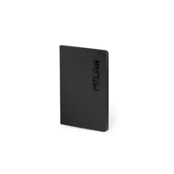 Cuaderno liso encolado negro 48H Shadow Milan A6 95g/m²