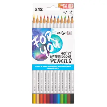 Set de 12 crayons aquarellables « For You » de Darwi