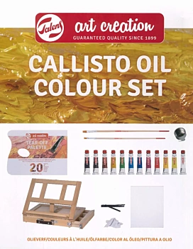 Set 12 de Óleos + Caballete Callisto Talens