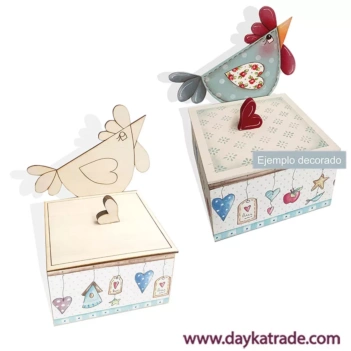 Salero Gallina + Tela Prediseñada Dayka