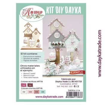 Kit DIY Casita Búhos de Navidad Dayka